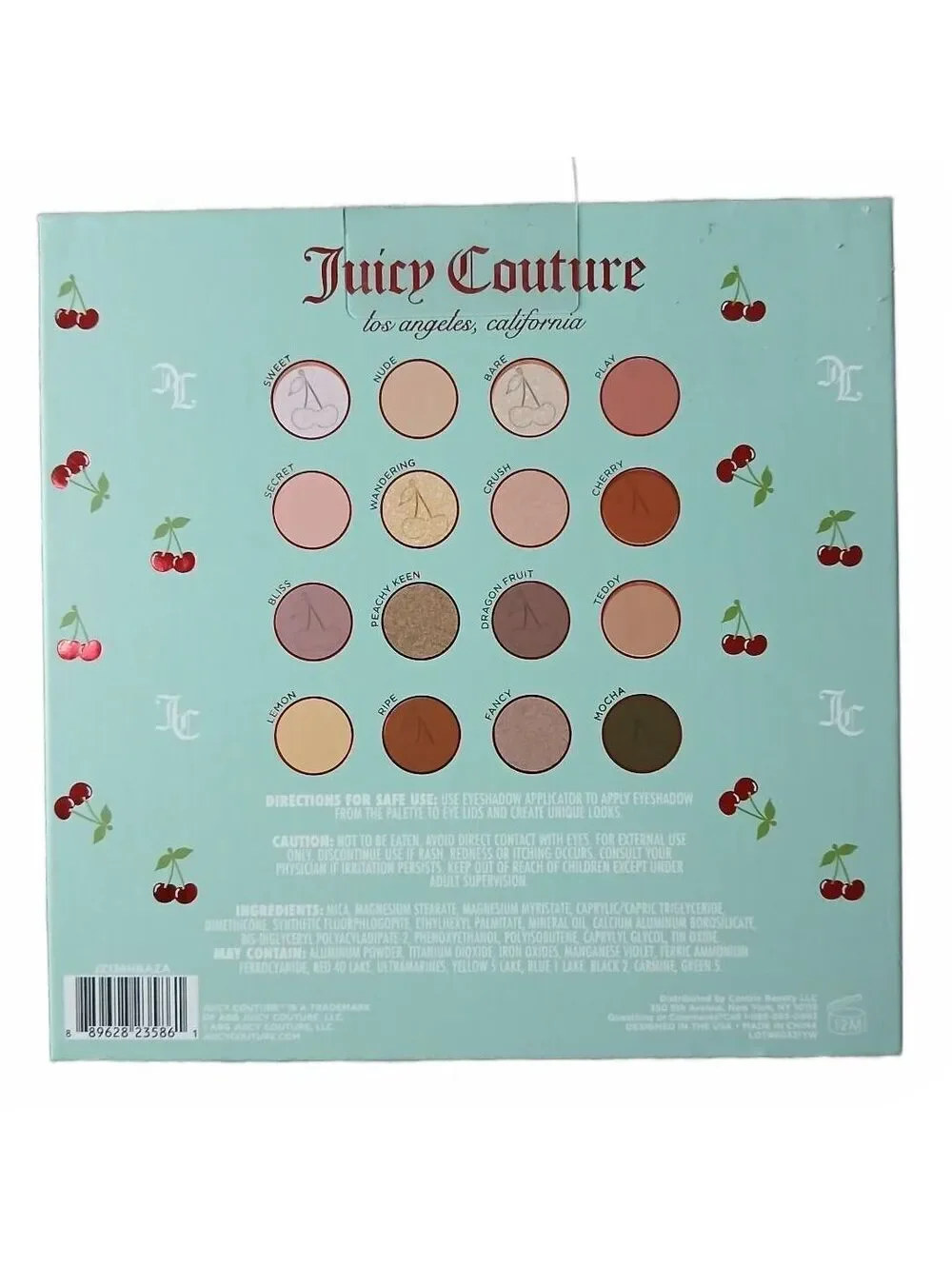 Juicy Couture Cherry Eyeshadow Palette 16 Color Makeup Palette NIB